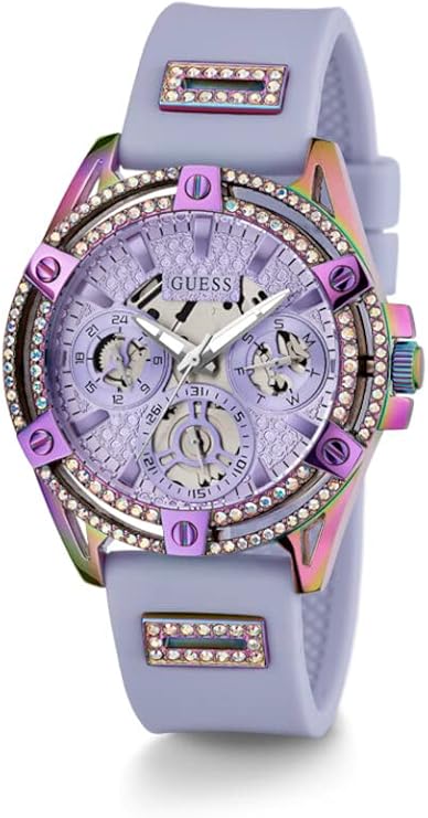 GUESS Purple Iridescent Multi-function Ladies Watch - GW0536L4