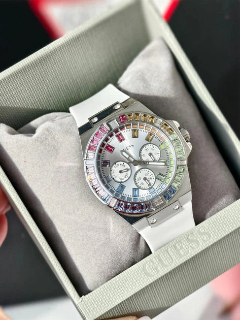 Guess White Strap Women's Watch - GW0541L1