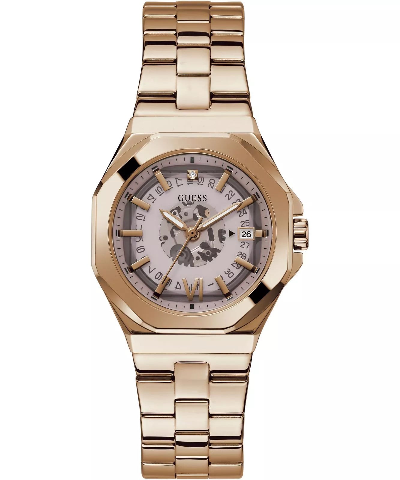 GUESS 34mm Rose Gold Tone Case Ladies Watch - GW0551L3