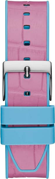 GUESS GW0553L5 pink and turquoise rubber strap with metal buckle