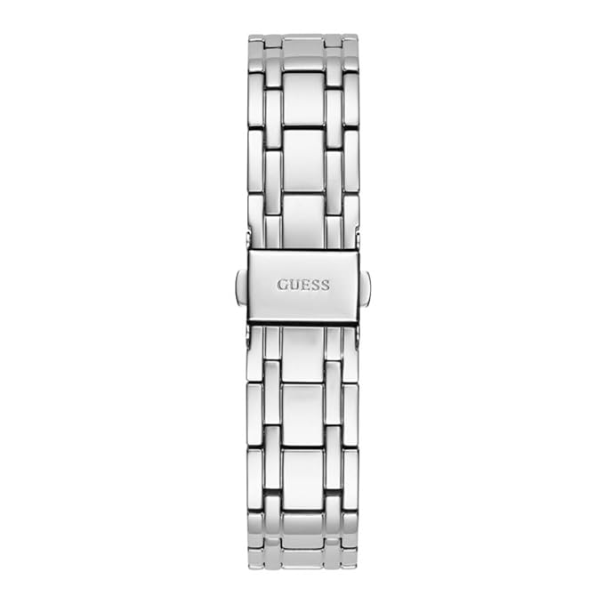 GUESS GW0604L1 silver tone link bracelet with fold-over clasp