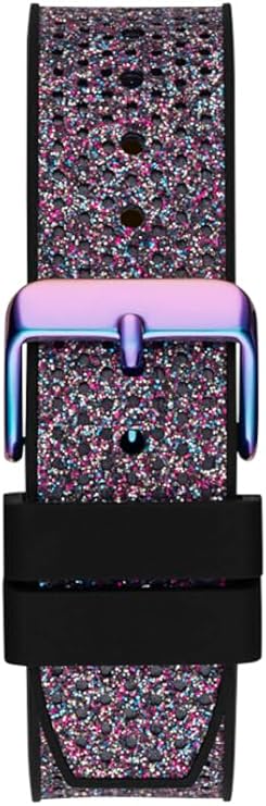 Guess Multifunction Analog Purple Dial Black Rubber Strap Women Watch - GW0620L4