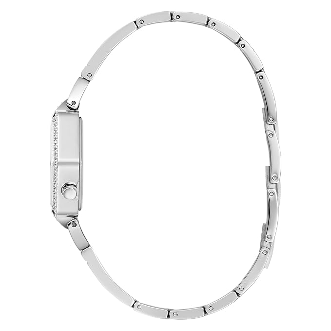 GUESS GW0680L1 watch side view showing silver link bracelet profile