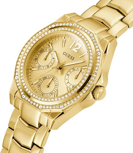 GUESS Silver-Tone and Crystal Multifunction Women's Watch - GW0685L2