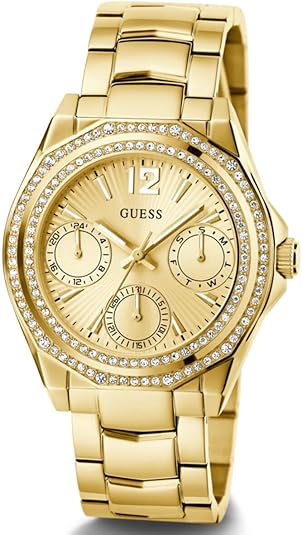 GUESS Silver-Tone and Crystal Multifunction Women's Watch - GW0685L2