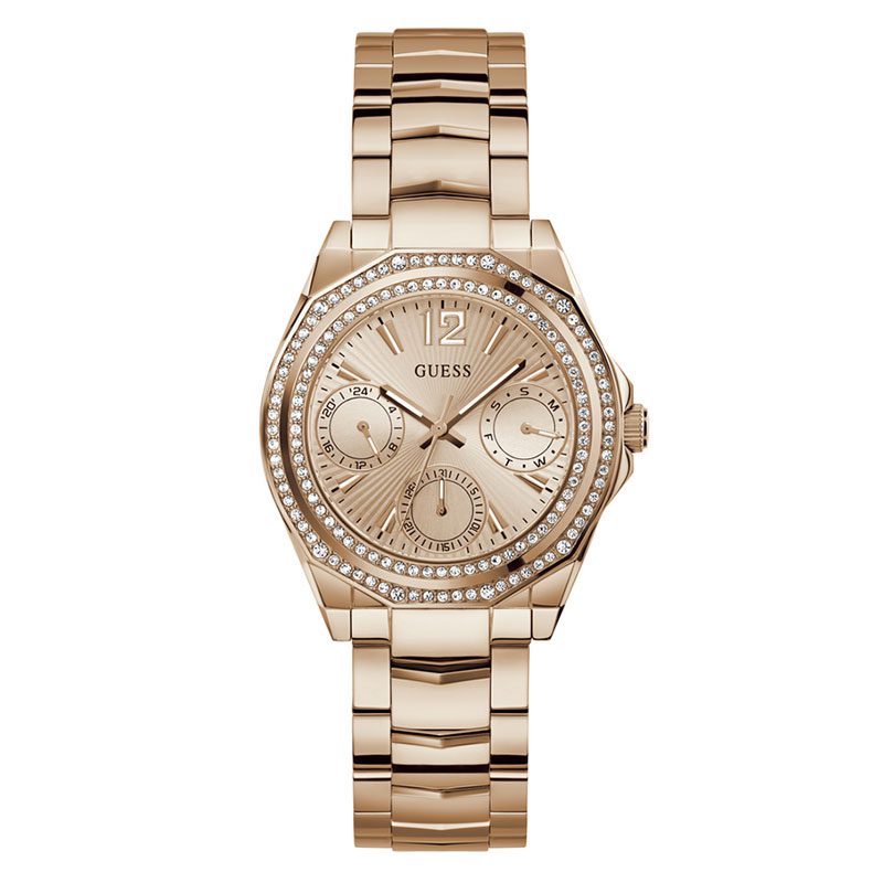 Guess Rose Gold Tone Multi-function Women's Watch - GW0685L3