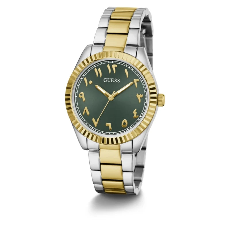 GUESS Brass Dial & Stainless Steel Bracelet Style Straps Analog Women Watch - GW0735L2