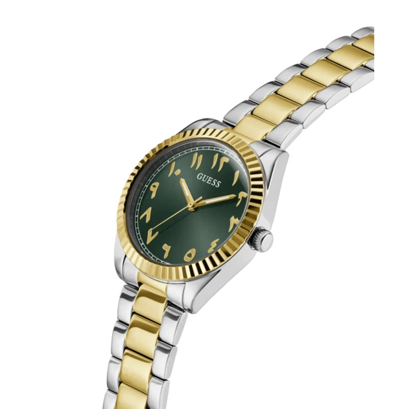 GUESS Brass Dial & Stainless Steel Bracelet Style Straps Analog Women Watch - GW0735L2