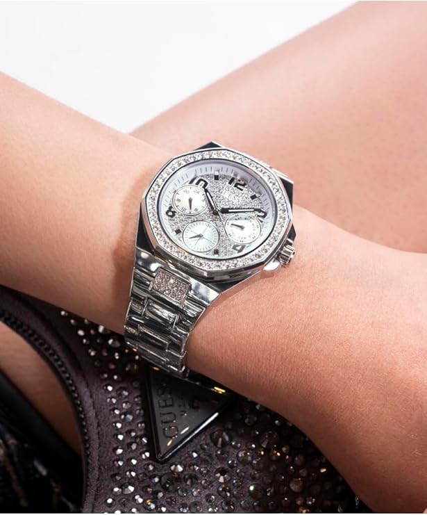 GUESS Silver Tone Multi-function Ladies Watch - GW0777L1