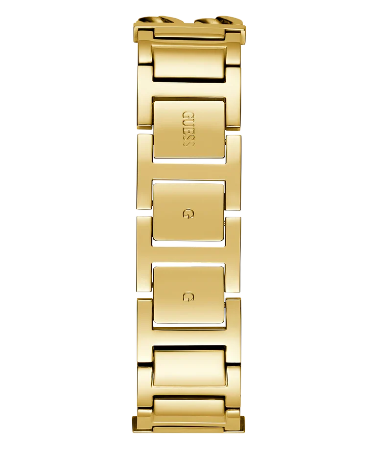GUESS GW0807L2 case back showing gold tone bracelet attachment points