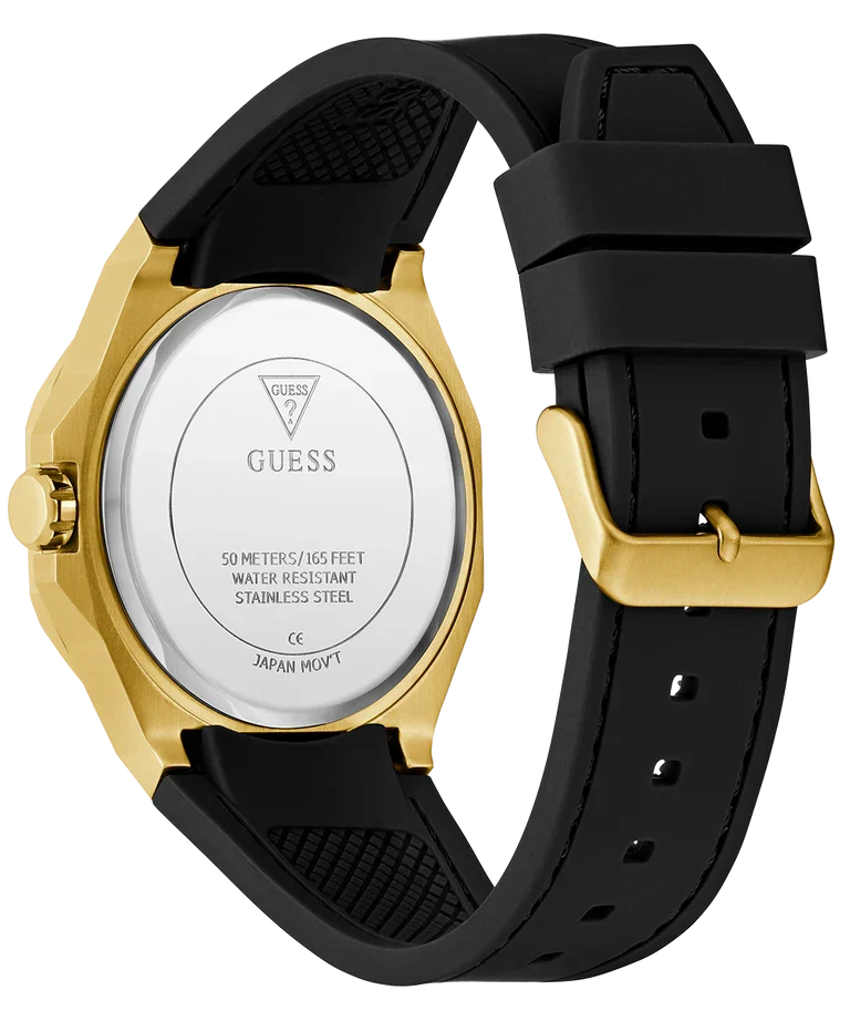 GUESS Black Gold Tone Analog Mens Watch - GW0850G2