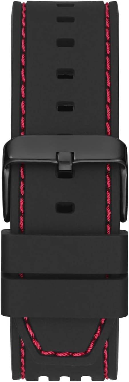 GUESS Black Silicone & Multicolor Dial Men's Watch - GW0857G1
