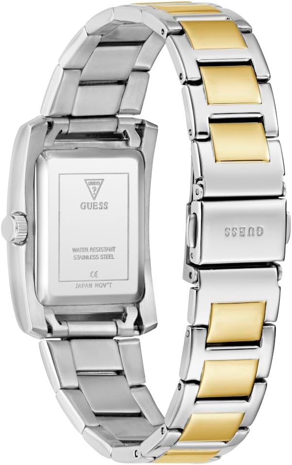 GUESS Multi-Tone and Black Square Analog Watch - GW0876L3