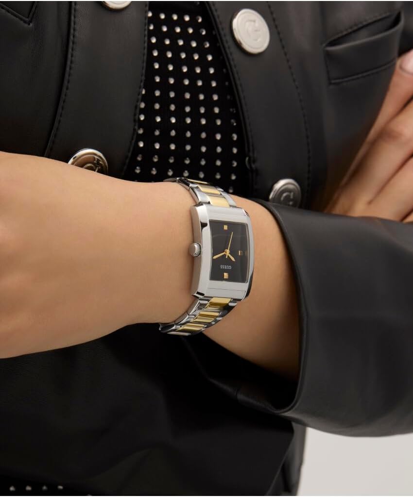 GUESS Multi-Tone and Black Square Analog Watch - GW0876L3