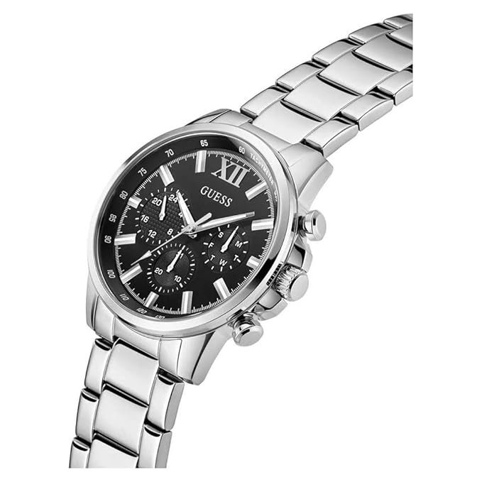 GUESS Silver Tone Multi-function Mens Watch - GW0900G1
