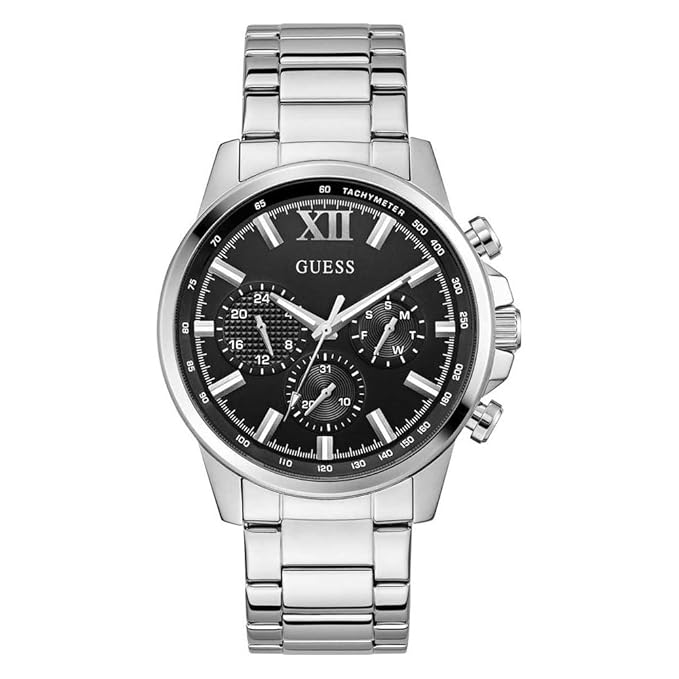 GUESS Silver Tone Multi-function Mens Watch - GW0900G1