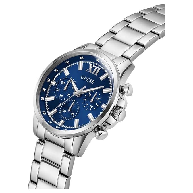 GUESS Silver Tone Multi-function Mens Watch - GW0900G4
