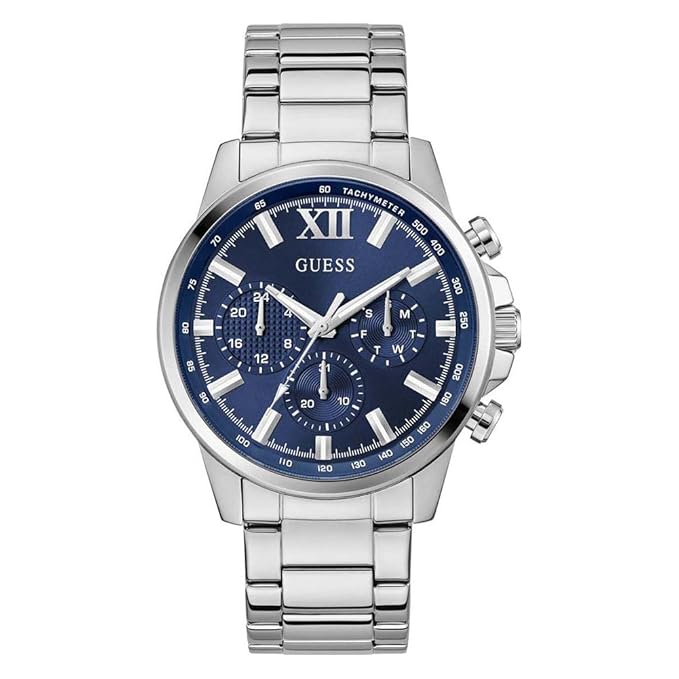 GUESS Silver Tone Multi-function Mens Watch - GW0900G4