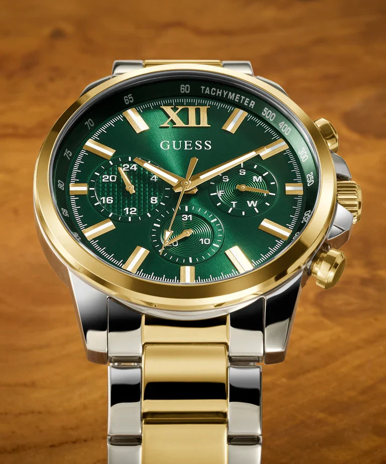 GUESS 2-Tone Multi-function Mens Watch - GW0900G5