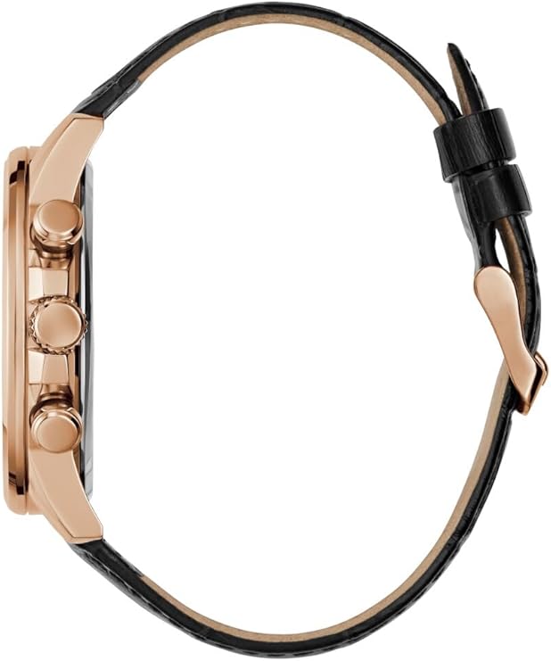 Guess Gents Black and Gold-Tone Multi-Function Men's Watch - GW0901G5