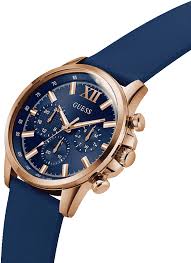 GUESS Blue Rose Gold Tone Multi-function Mens Watch - GW0913G1