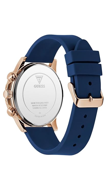 GUESS Blue Rose Gold Tone Multi-function Mens Watch - GW0913G1