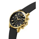 Guess Gold-Tone and Black Silicone Multifunction Men's Watch - GW0913G2