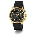 Guess Gold-Tone and Black Silicone Multifunction Men's Watch - GW0913G2
