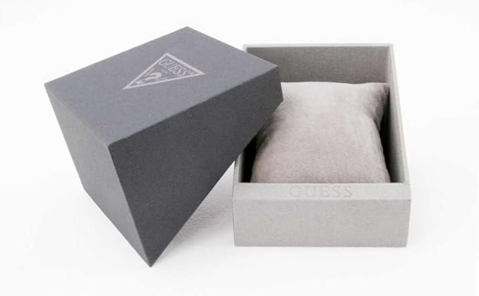 Guess Heavy Metal watch packaging with gray box and tissue insert