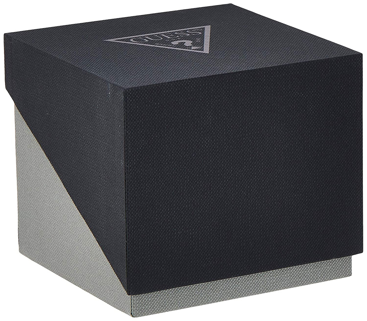 Guess Highline watch presentation box in black with Guess triangle logo