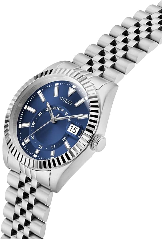 GUESS Jaden Silver Tone Multi-function Date Mens Watch - GW0977G1