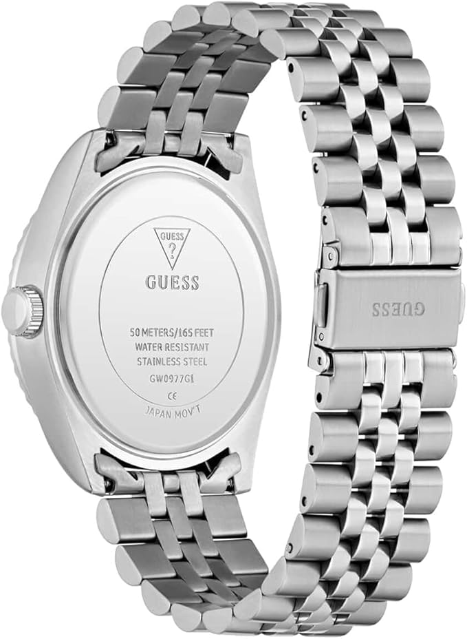GUESS Jaden Silver Tone Multi-function Date Mens Watch - GW0977G1