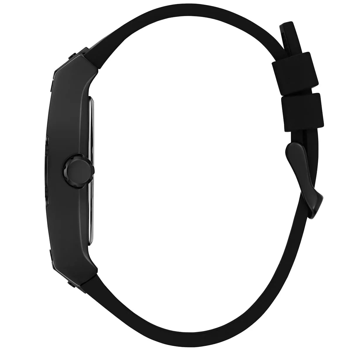 Guess Legend black rubber strap with metal buckle and adjustment holes
