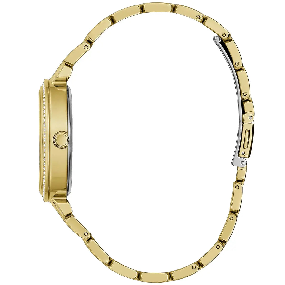 Guess Lily Quartz Gold Dial Gold Steel Strap Women Watch - GW0528L2