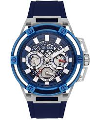 Guess Matrix Multifunction Blue Dial Blue Rubber Strap Men Watch - GW0423G1