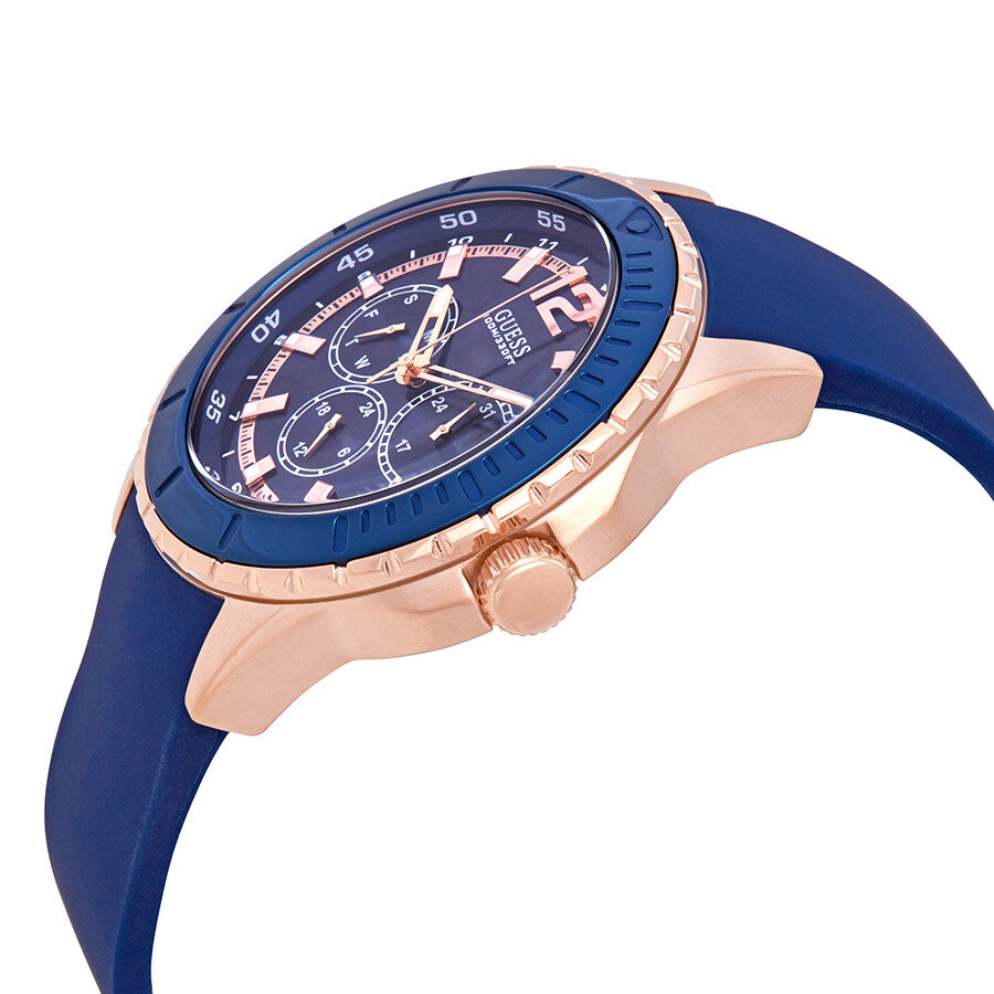 Guess Maverick Blue Dial Blue Silicone Men's Watch W0485G1
