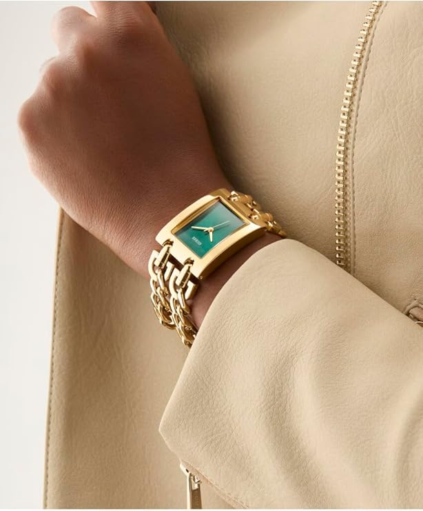 GUESS MOD HEAVY METAL Gold Tone Analog Ladies Watch - GW0740L2