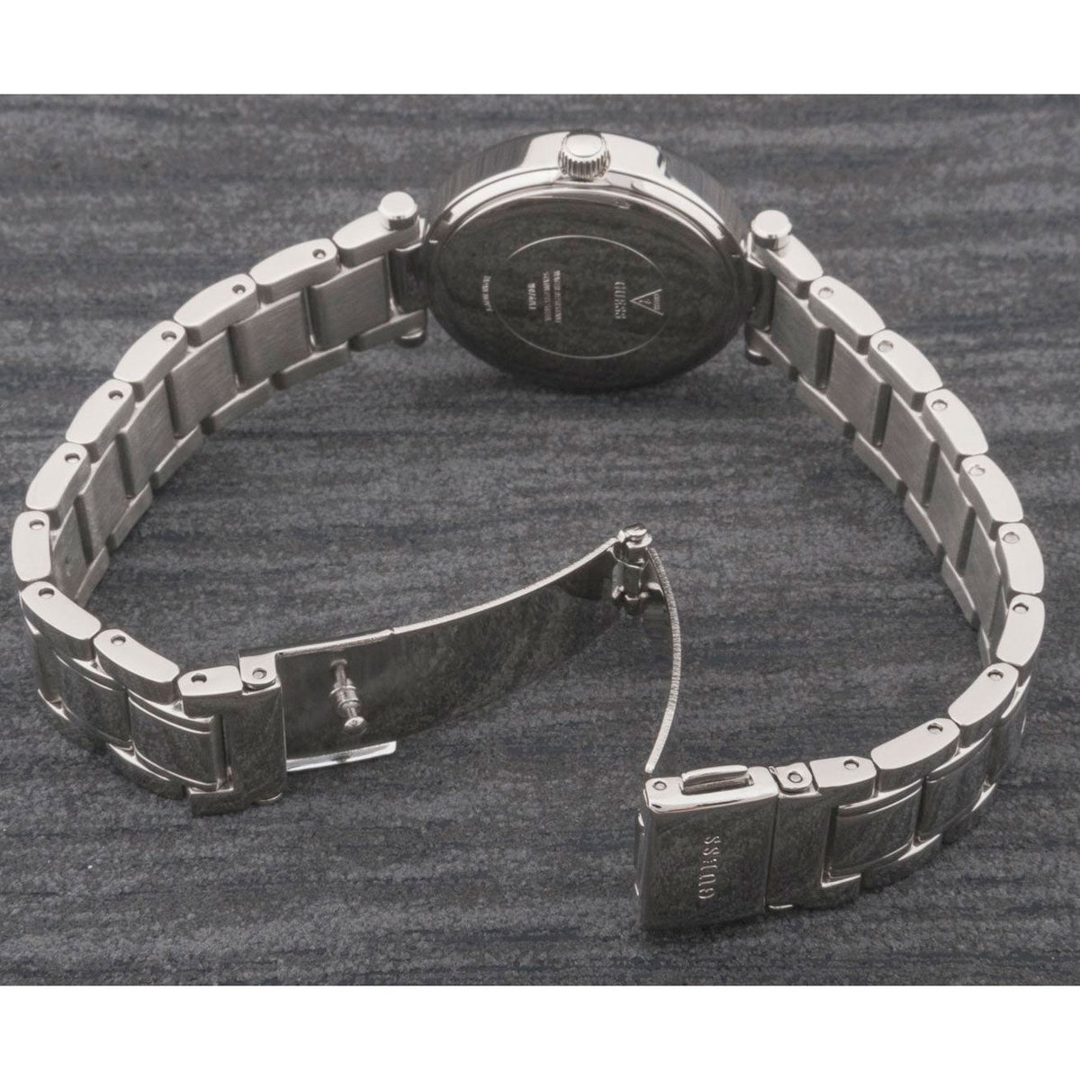 Guess Park Ave White Dial Silver Steel Strap Women Watch - W0767L1