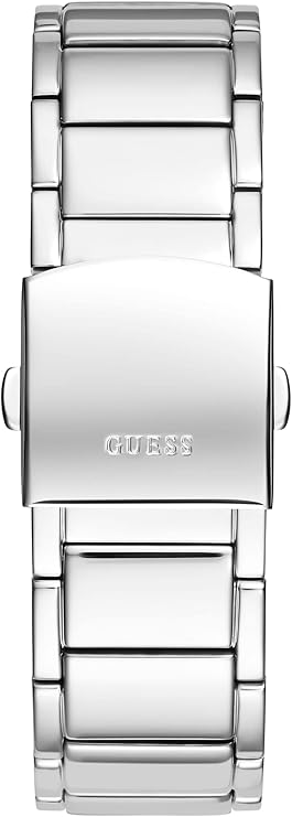 Guess Phoenix Black Dial Silver Steel Strap Men Watch - GW0387G1