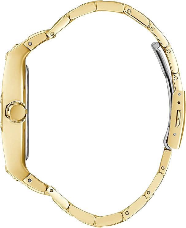 Guess Phoenix Black Dial Gold Steel Strap Men Watch - GW0387G2