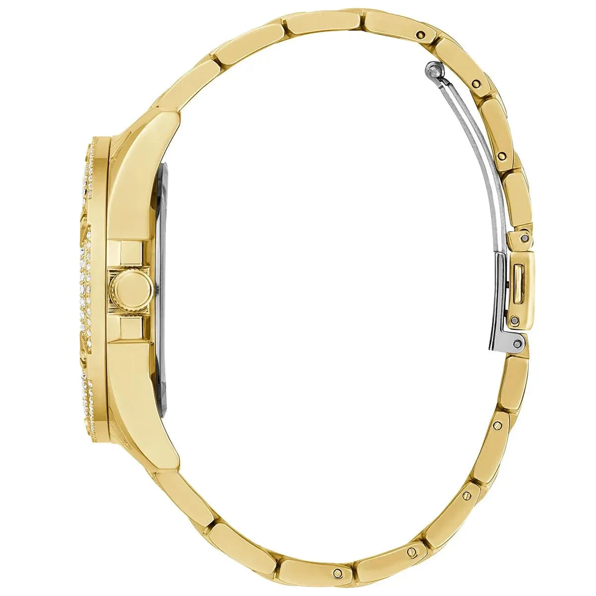 Guess Queen Champagne Round Dial Multi-function Women Watch - GW0464L2