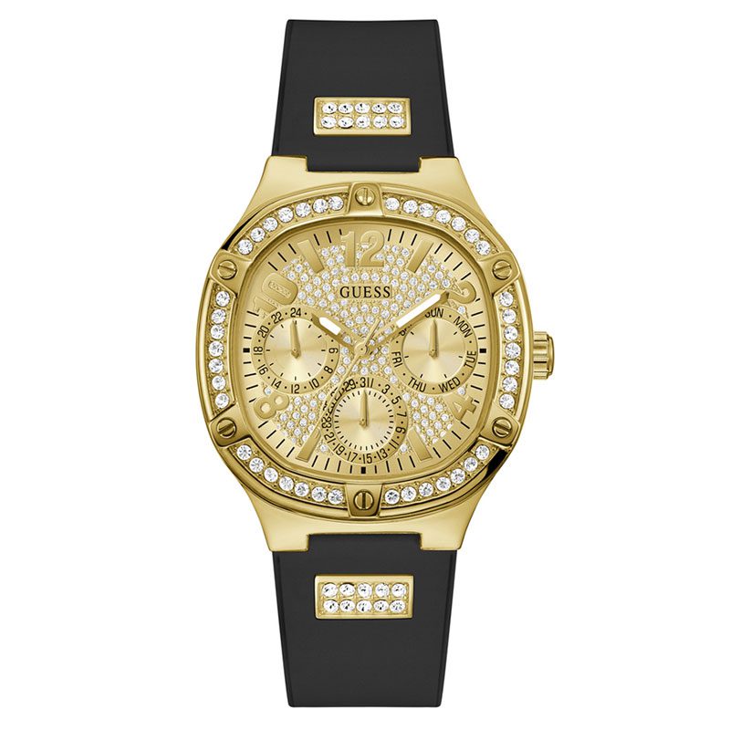 Guess Sport Champagne Square Dial Multi-function Women Watch - GW0619L2