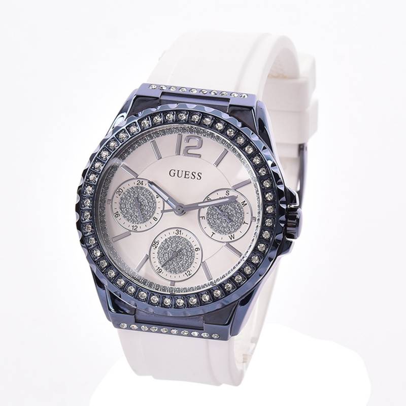 Guess Starlight White Silicone Band Women's Watch W0846L7