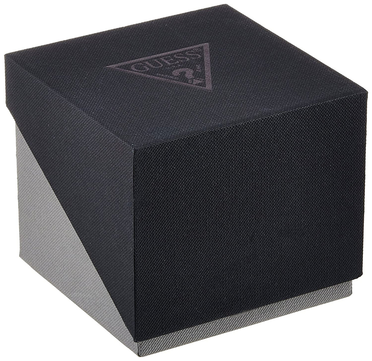 Guess watch presentation box with branded triangle logo