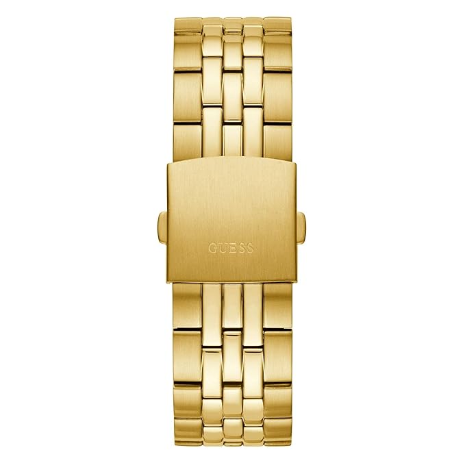 Guess Multifunction Black Dial Gold Steel Strap Men Watch - W1107G4