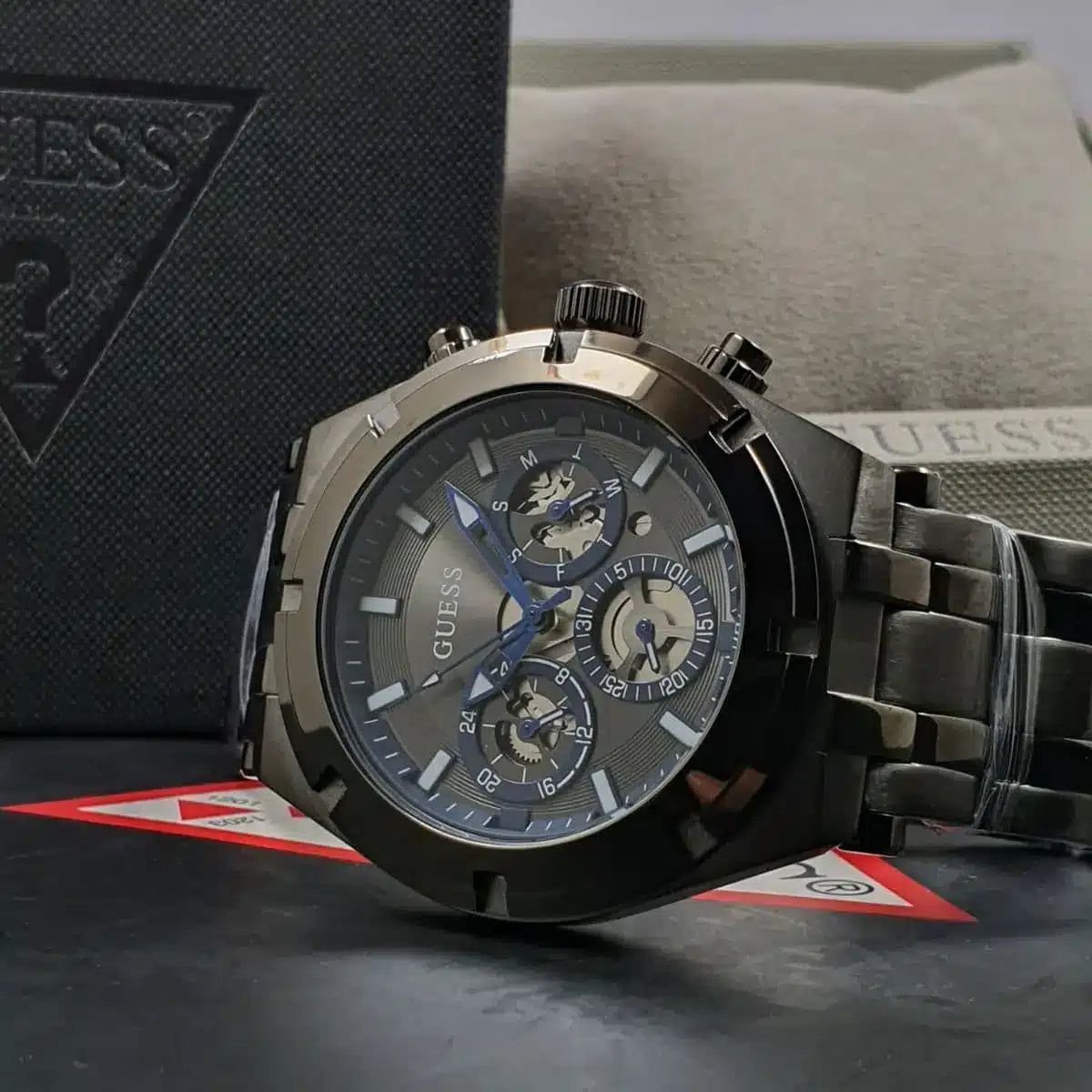 GUESS Gunmetal Multi-function Mens Watch - GW0260G3