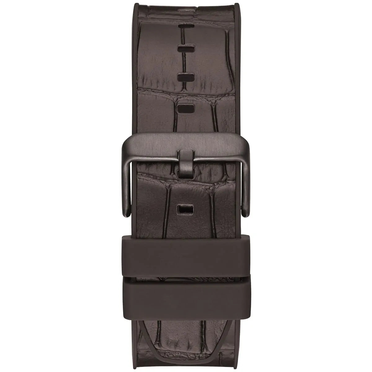 Guess Edge chronograph brown leather strap with crocodile texture and metal buckle closure