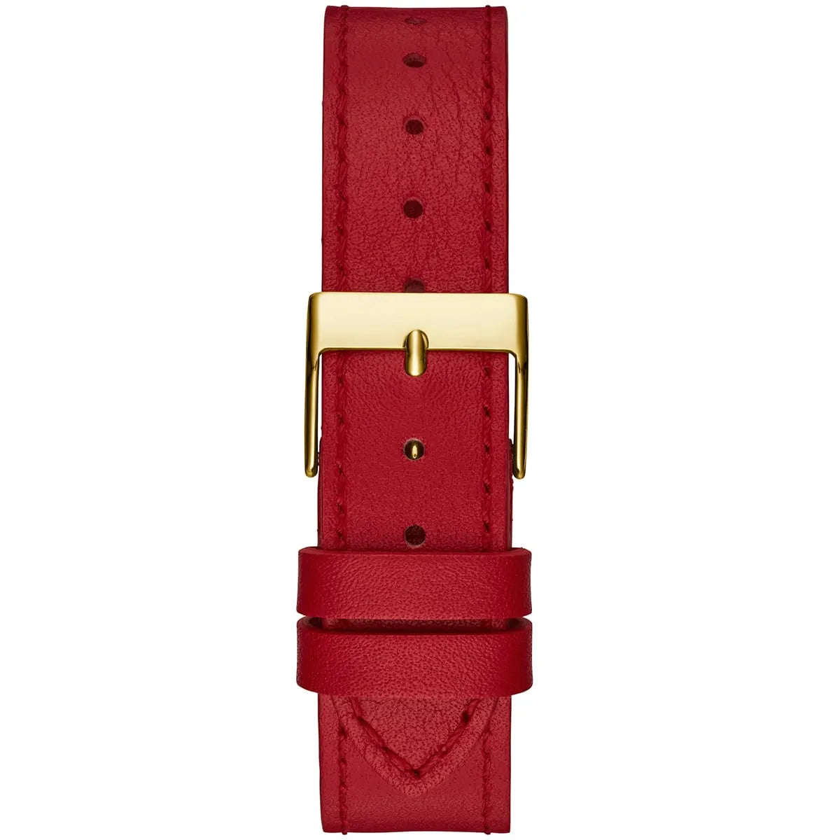 Guess Quartz Red Leather Strap Champagne Dial 34mm Women's Watch - GW0504L2
