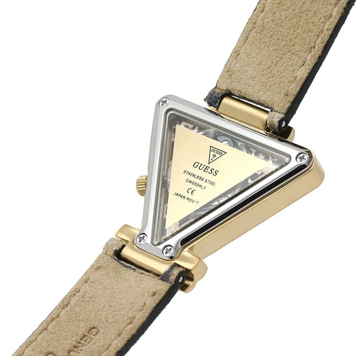 Guess Fame Quartz Animal Print Dial Multicolor Leather Strap Women Watch - GW0504L3