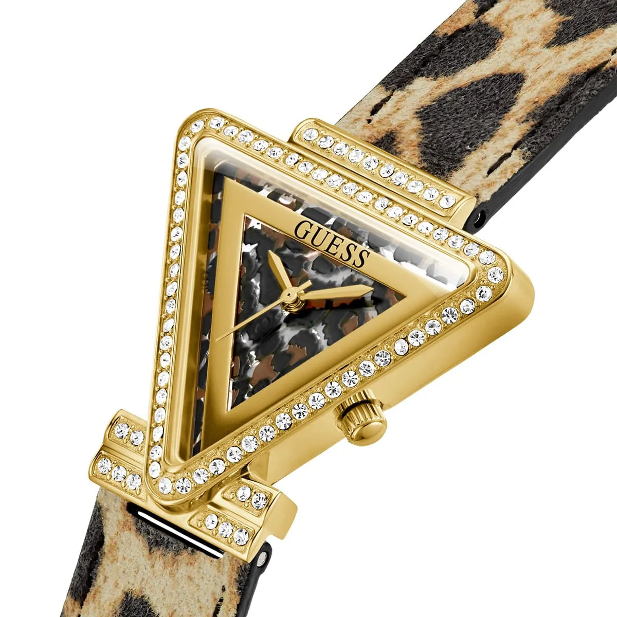 Guess Fame Quartz Animal Print Dial Multicolor Leather Strap Women Watch - GW0504L3